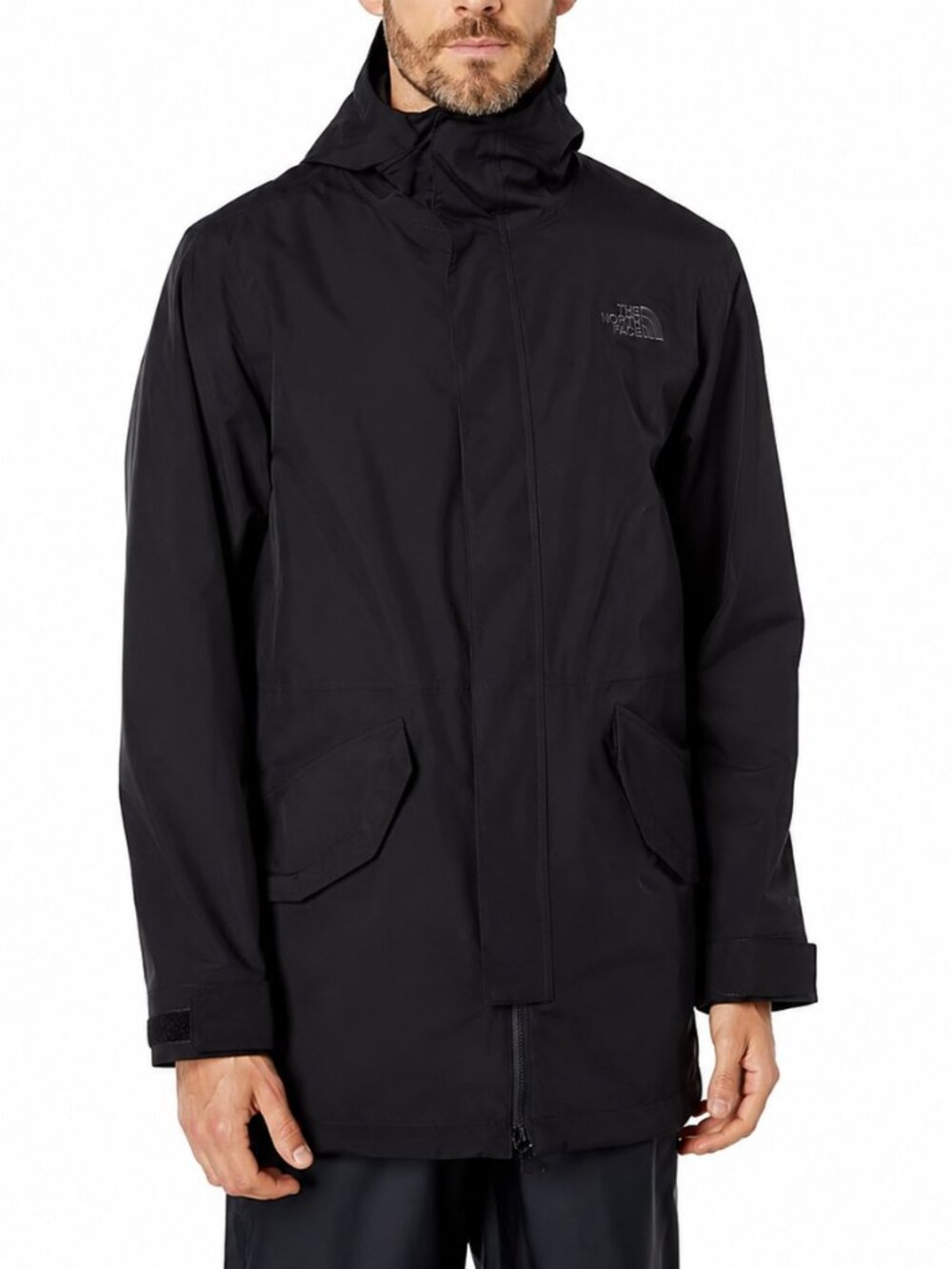 THE NORTH FACE City Breeze Rain Parka Jacket Black MED Nylon Waterproof DryVent